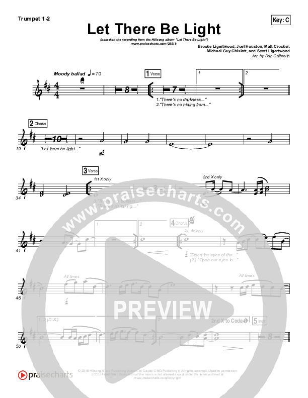 Let There Be Light Brass Pack (Hillsong Worship)