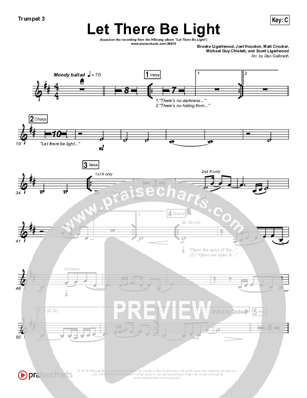 Let There Be Light Trumpet 3 (Hillsong Worship)