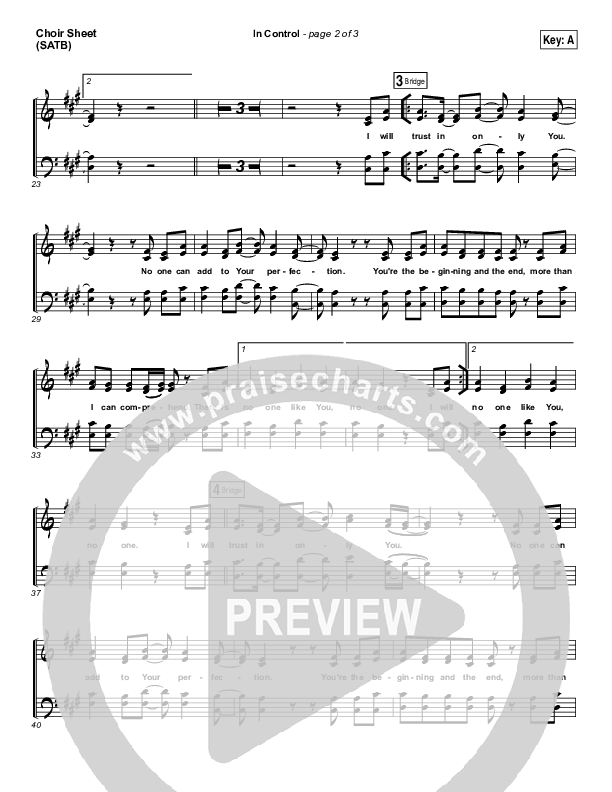 In Control Choir Vocals (SATB) (Hillsong Worship)