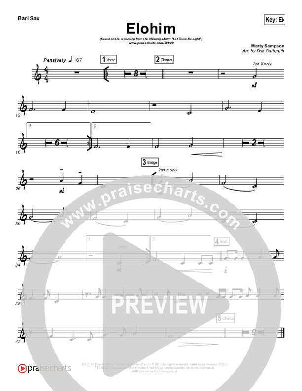 Elohim Bari Sax (Hillsong Worship)