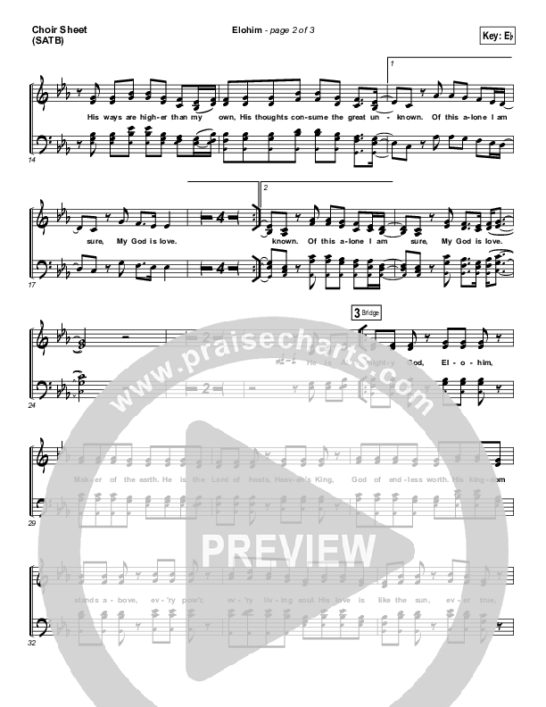 Elohim Choir Vocals (SATB) (Hillsong Worship)