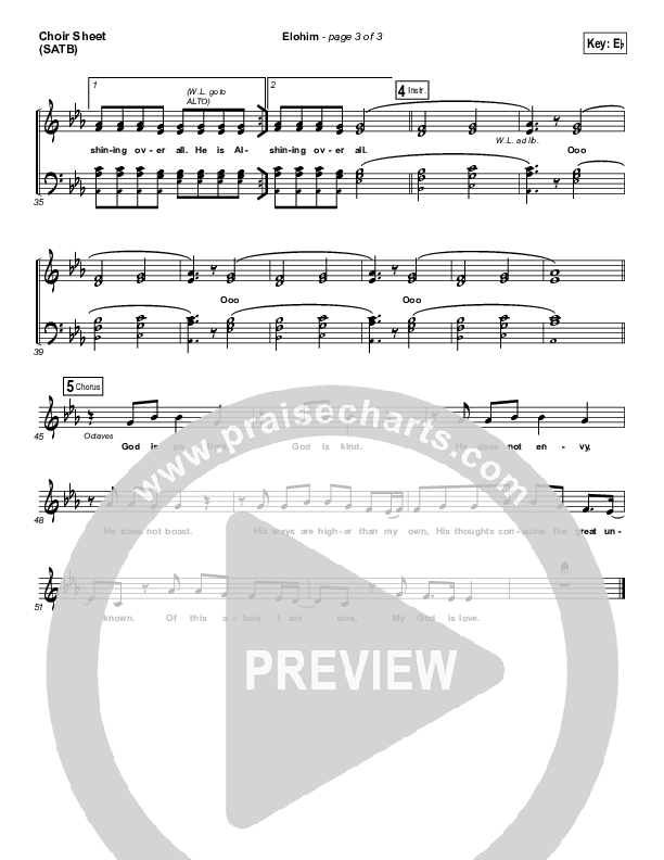 Elohim Choir Vocals (SATB) (Hillsong Worship)