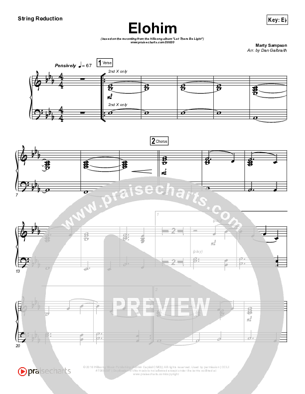 Elohim String Pack (Hillsong Worship)