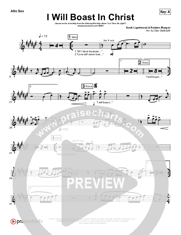 I Will Boast In Christ Wind Pack (Hillsong Worship)