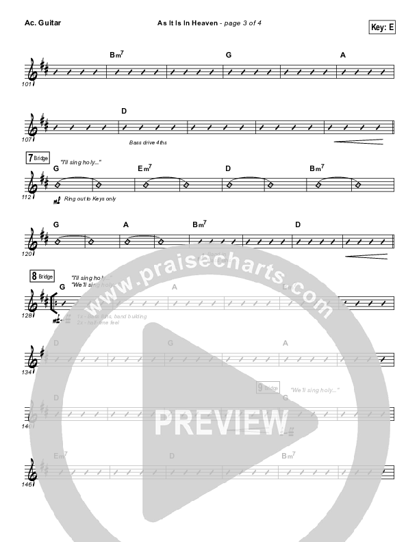 As It Is (In Heaven) Acoustic Guitar (Hillsong Worship)