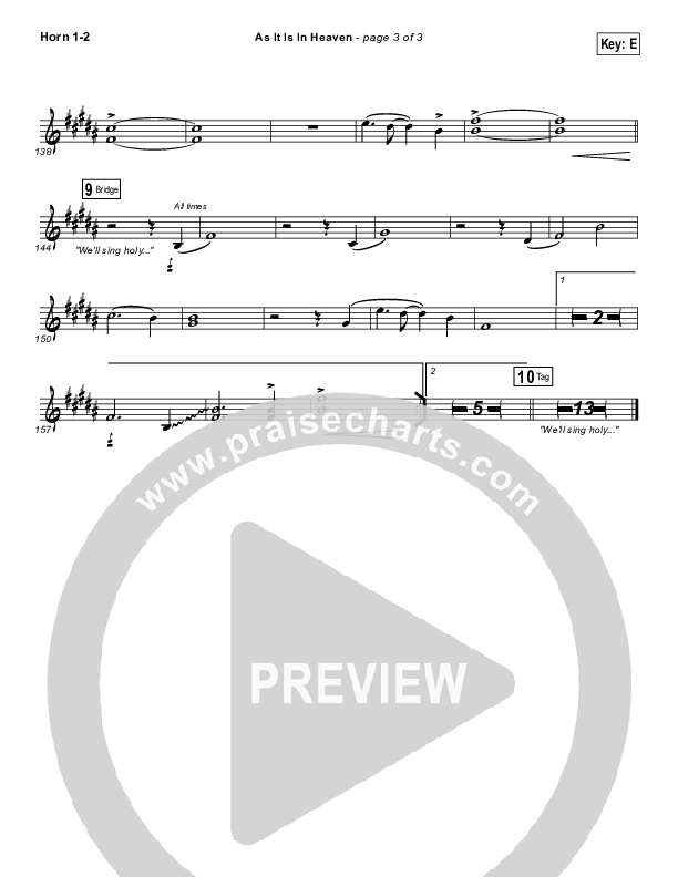 As It Is (In Heaven) Brass Pack (Hillsong Worship)