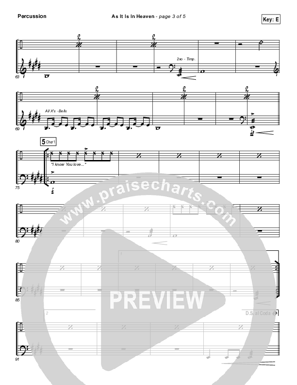 As It Is (In Heaven) Percussion (Hillsong Worship)