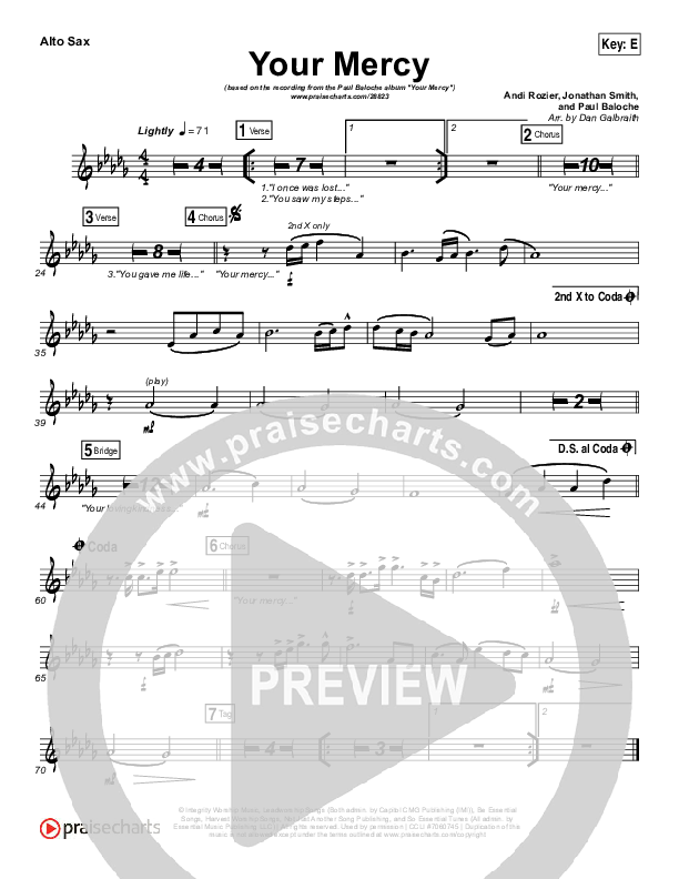 Your Mercy Wind Pack (Paul Baloche)