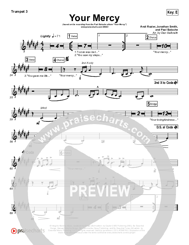 Your Mercy Brass Pack (Paul Baloche)