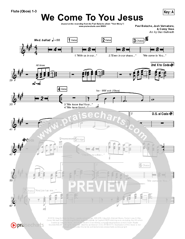 We Come To You Jesus Wind Pack (Paul Baloche)