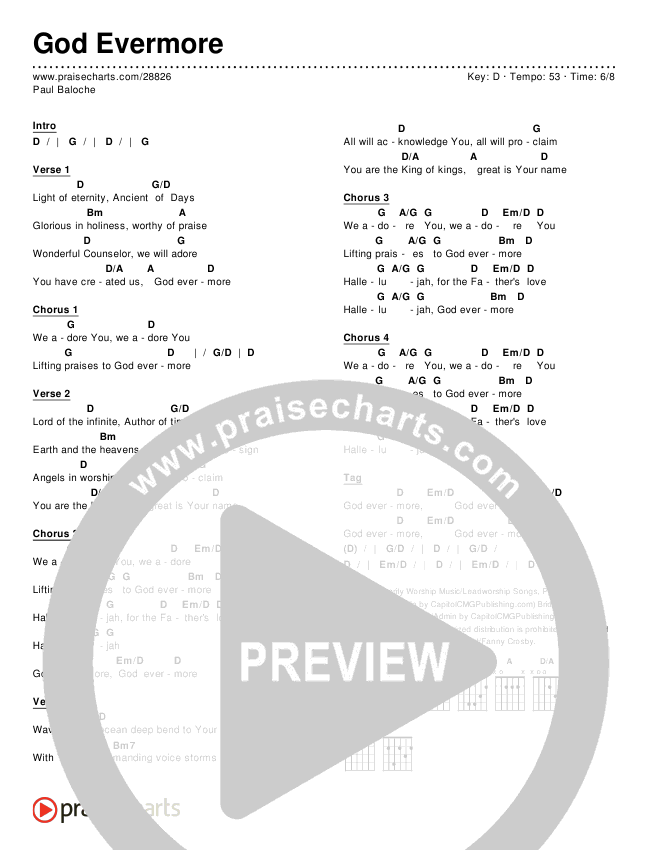 God Evermore Chords & Lyrics (Paul Baloche)