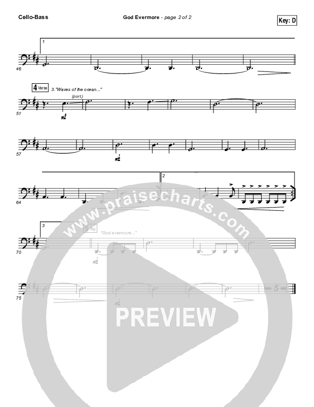 God Evermore Cello/Bass (Paul Baloche)