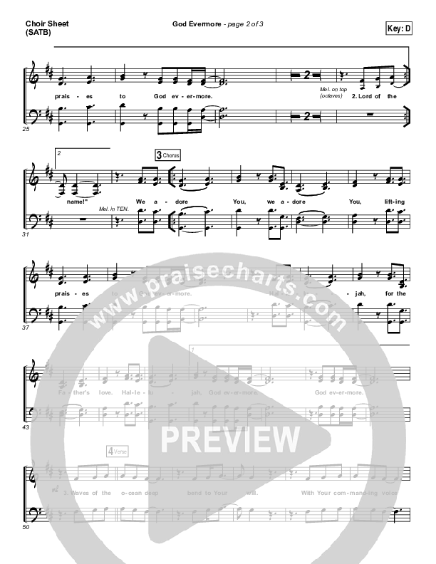 God Evermore Choir Sheet (SATB) (Paul Baloche)