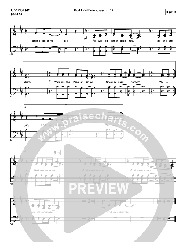 God Evermore Choir Sheet (SATB) (Paul Baloche)