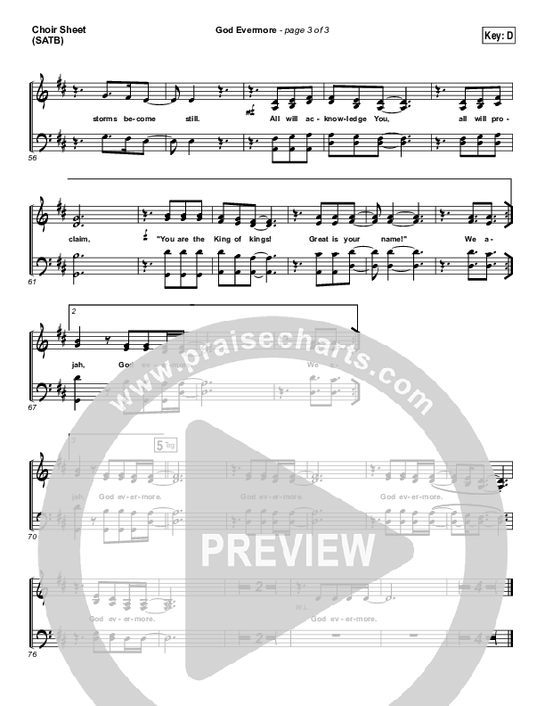 God Evermore Choir Vocals (SATB) (Paul Baloche)