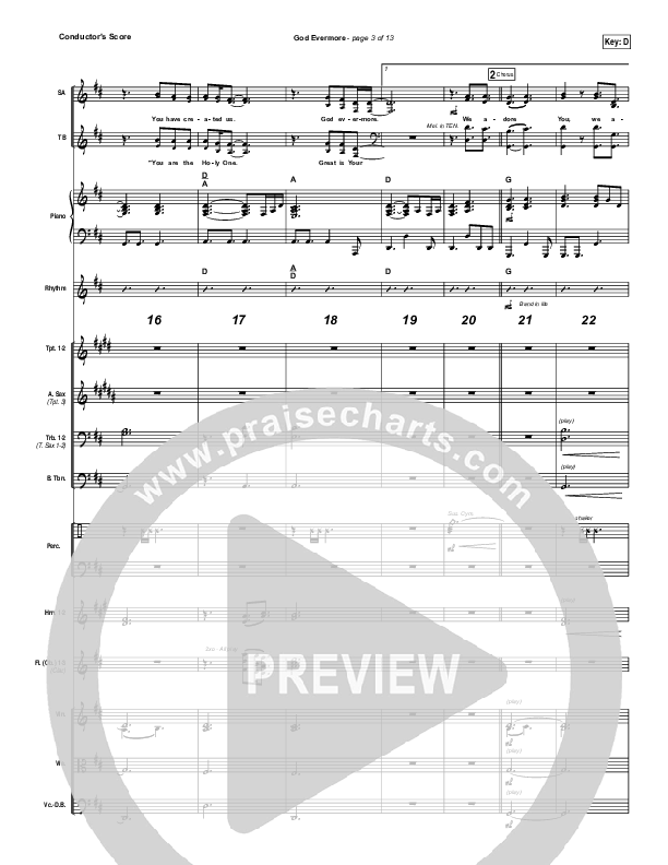 God Evermore Conductor's Score (Paul Baloche)