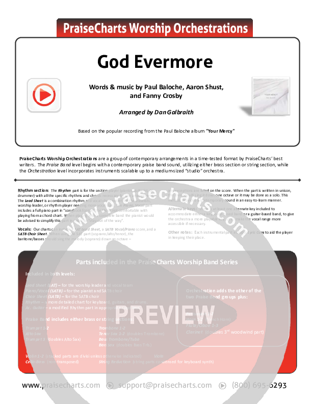 God Evermore Cover Sheet (Paul Baloche)