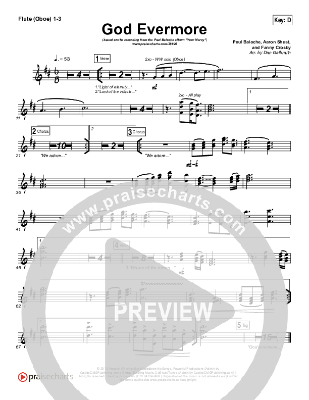 God Evermore Flute/Oboe 1/2/3 (Paul Baloche)