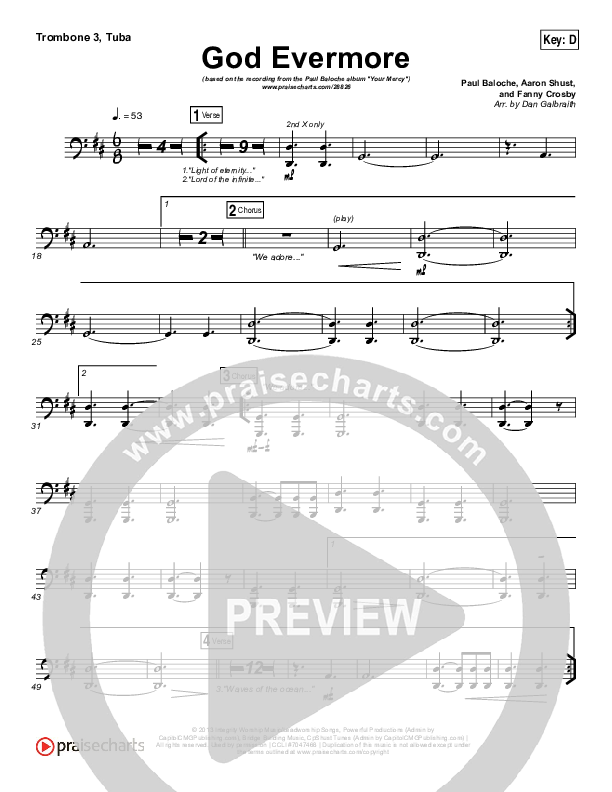 God Evermore Trombone 3/Tuba (Paul Baloche)