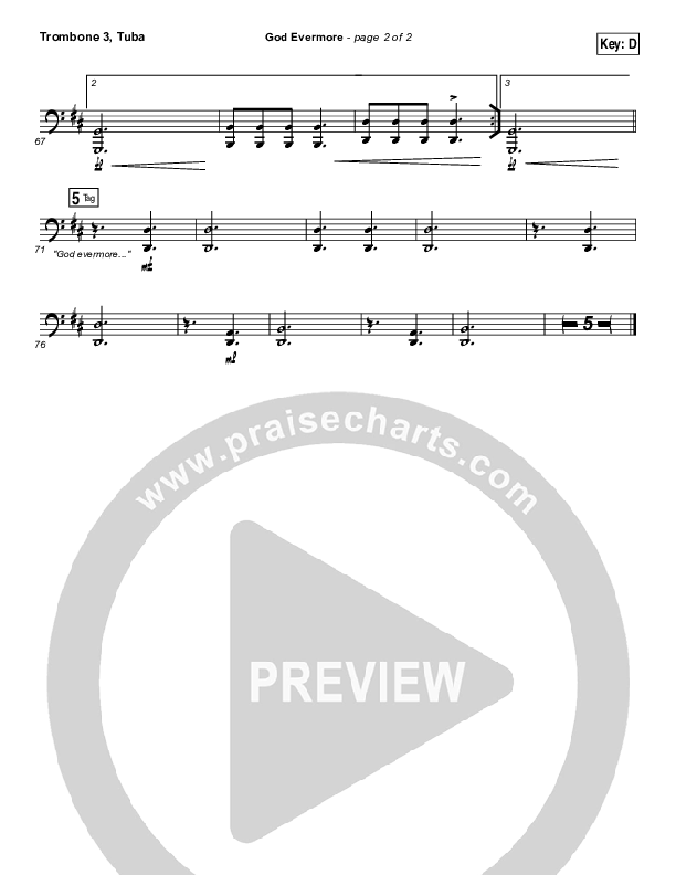 God Evermore Trombone 3/Tuba (Paul Baloche)