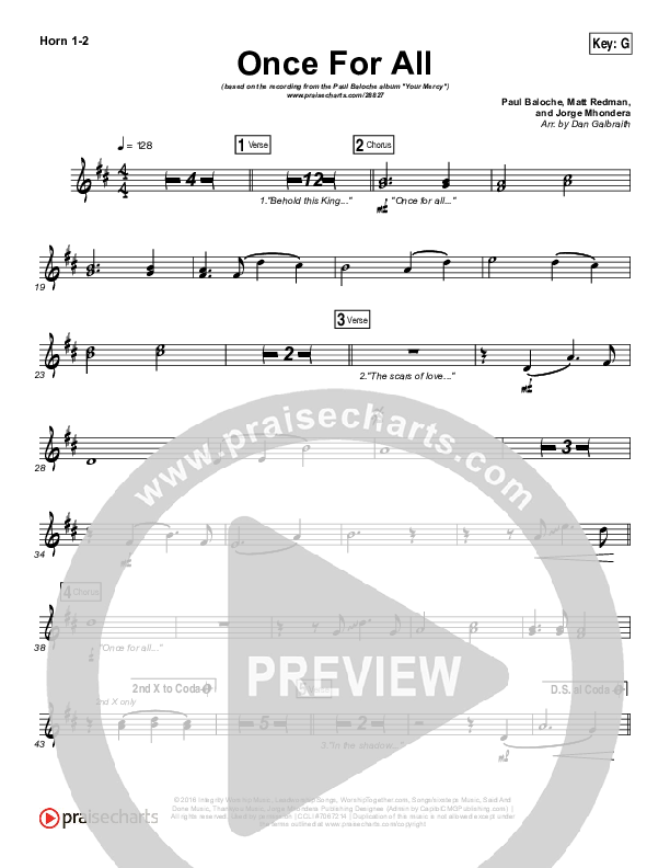 Once For All Brass Pack (Paul Baloche)