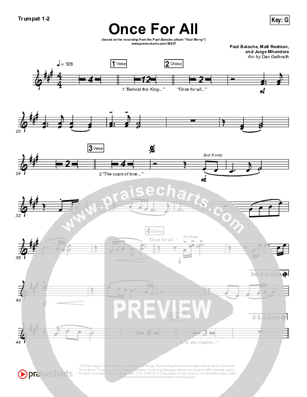 Once For All Brass Pack (Paul Baloche)