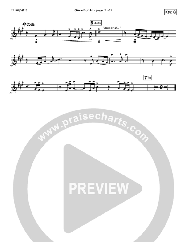 Once For All Trumpet 3 (Paul Baloche)