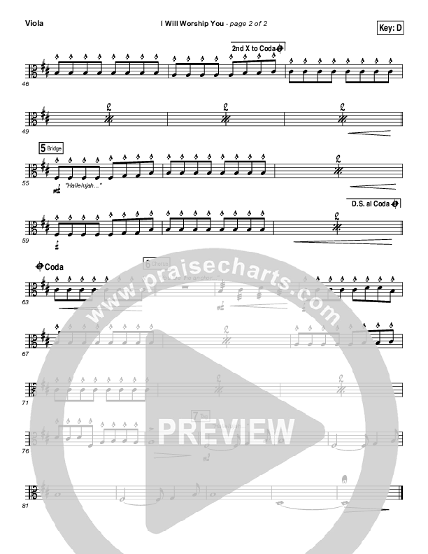 I Will Worship You Viola (Paul Baloche)