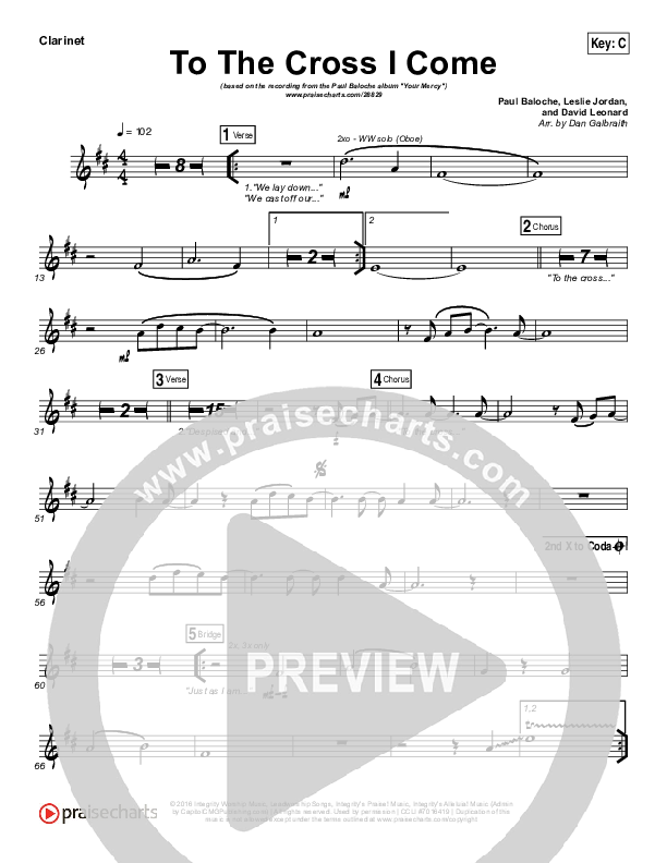 To The Cross I Come Wind Pack (Paul Baloche)