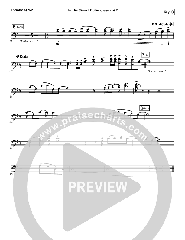 To The Cross I Come Trombone 1/2 (Paul Baloche)