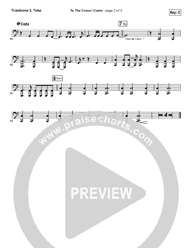 To The Cross I Come Trombone 3/Tuba (Paul Baloche)