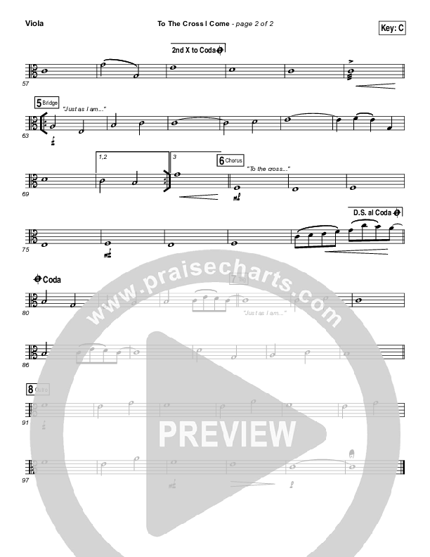 To The Cross I Come Viola (Paul Baloche)