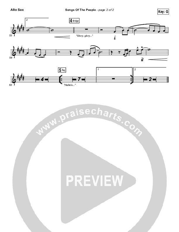 Songs Of The People Alto Sax (Paul Baloche)