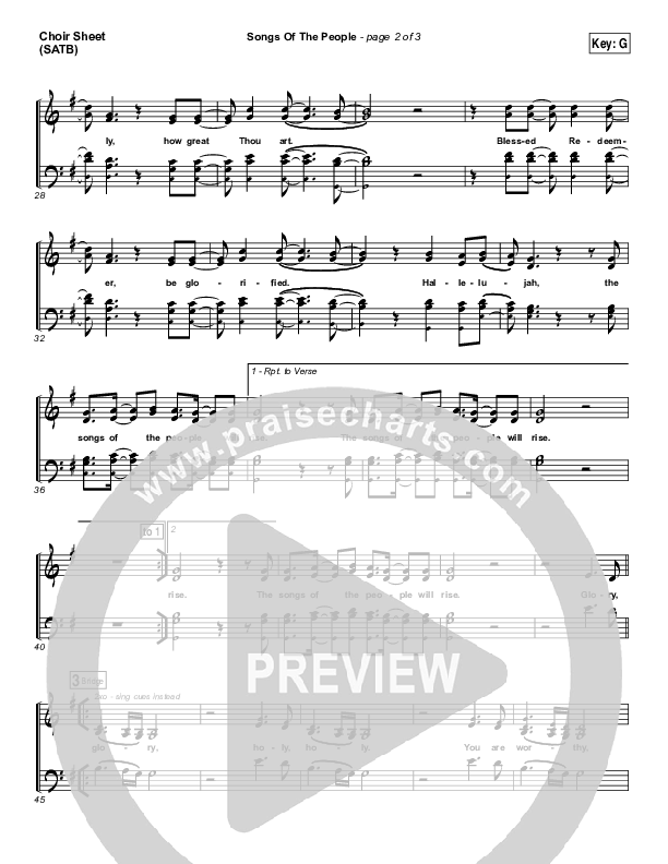 Songs Of The People Choir Sheet (SATB) (Paul Baloche)