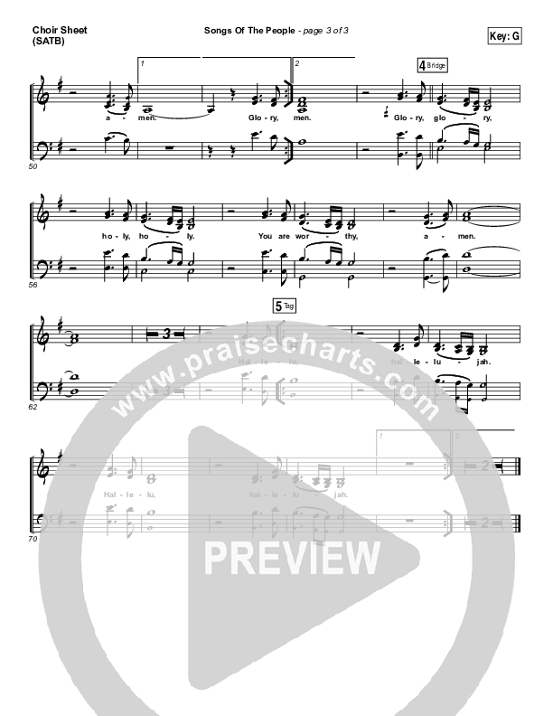 Songs Of The People Choir Sheet (SATB) (Paul Baloche)