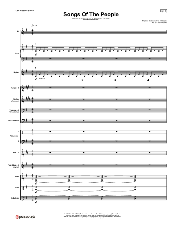 Songs Of The People Conductor's Score (Paul Baloche)