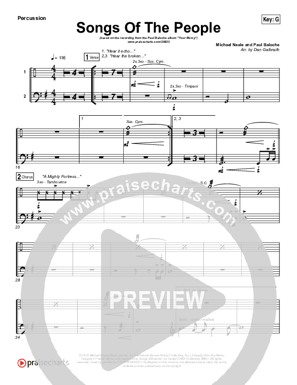 Songs Of The People Percussion (Paul Baloche)