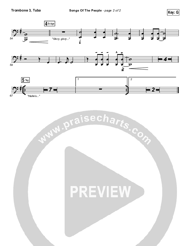 Songs Of The People Trombone 3/Tuba (Paul Baloche)