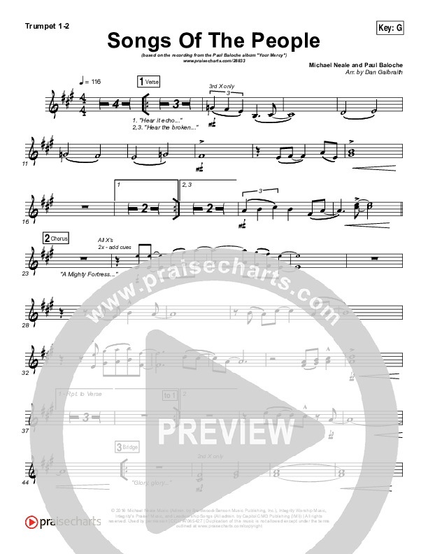 Songs Of The People Brass Pack (Paul Baloche)