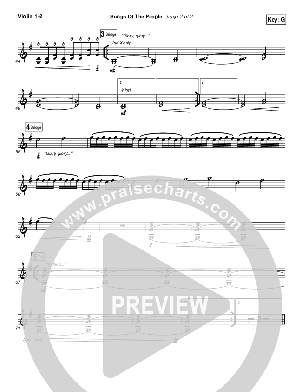 Songs Of The People Violin 1/2 (Paul Baloche)