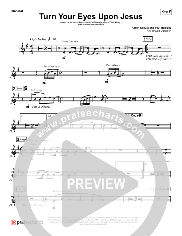 Turn Your Eyes Upon Jesus (We Turn) Wind Pack (Paul Baloche)