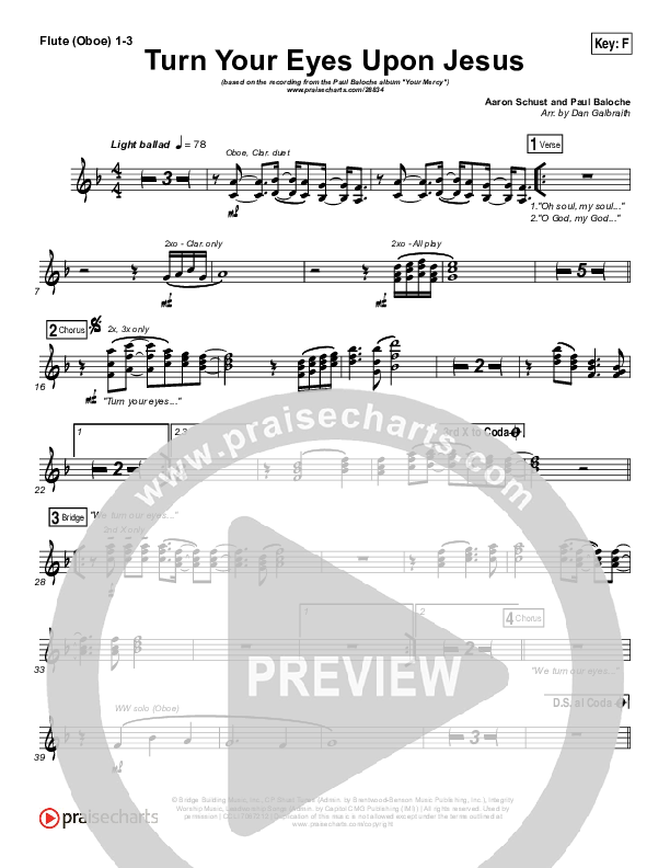 Turn Your Eyes Upon Jesus (We Turn) Wind Pack (Paul Baloche)