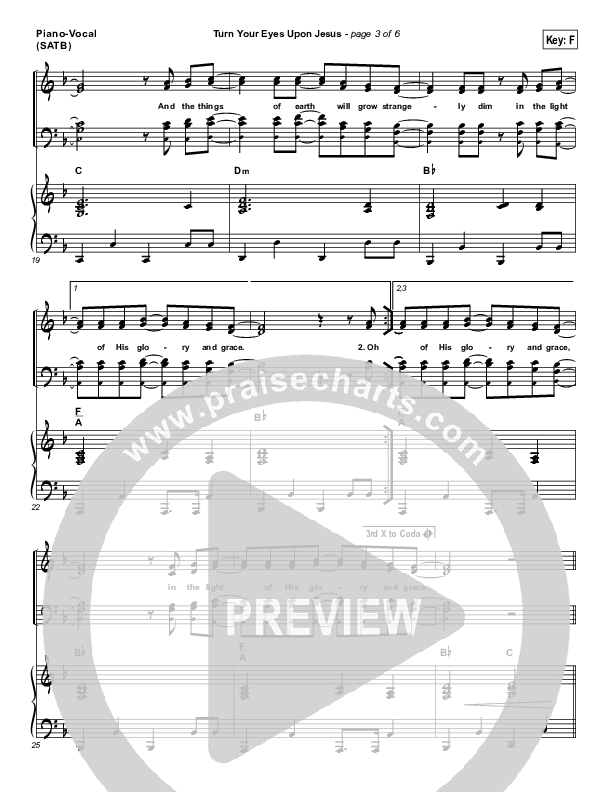Turn Your Eyes Upon Jesus (We Turn) Piano/Vocal (SATB) (Paul Baloche)
