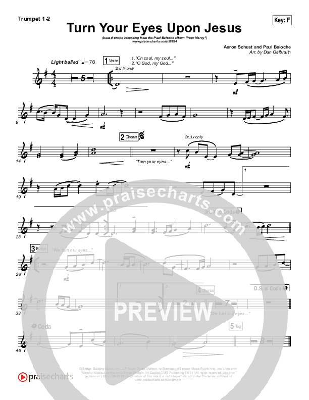 Turn Your Eyes Upon Jesus (We Turn) Brass Pack (Paul Baloche)