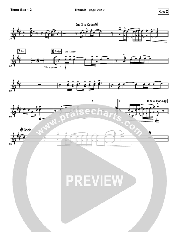 Tremble Tenor Sax 1/2 (Mosaic MSC)