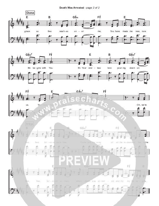 Death Was Arrested Hymn Sheet (SATB) (North Point Worship)