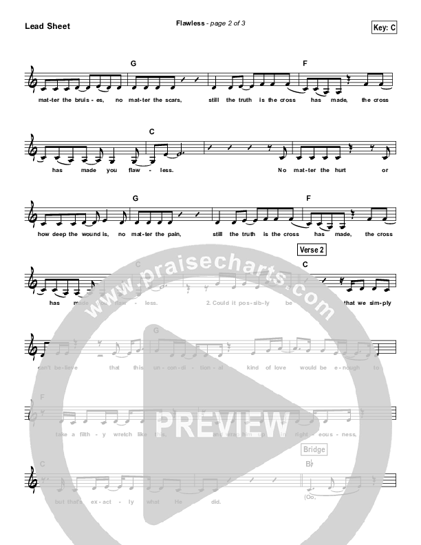 Flawless Lead Sheet (MercyMe)