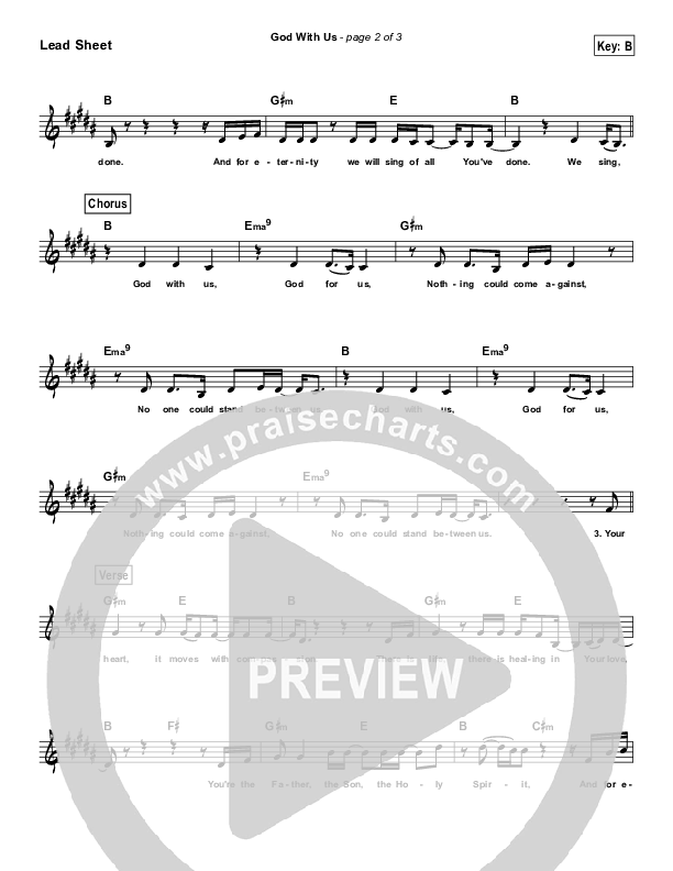 God With Us Lead & Piano (Jesus Culture / Bryan Torwalt)