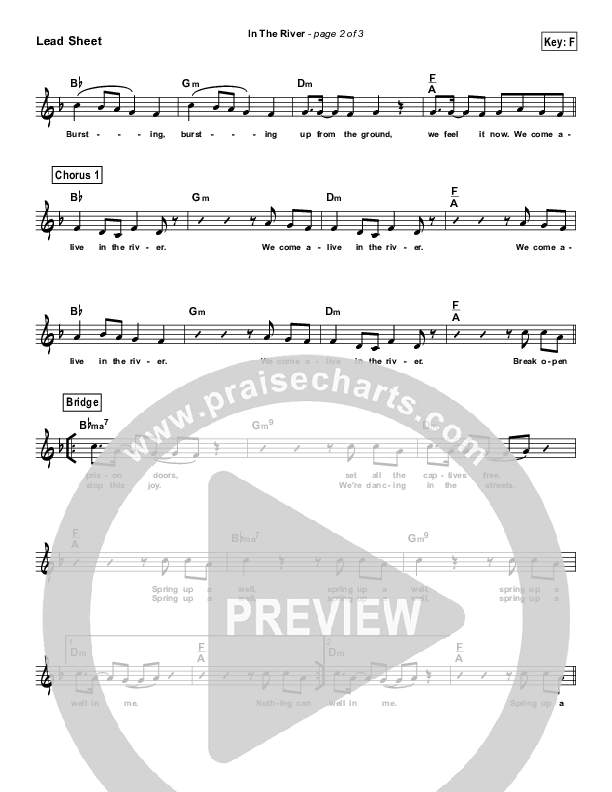 In The River Lead Sheet (Jesus Culture / Kim Walker-Smith)