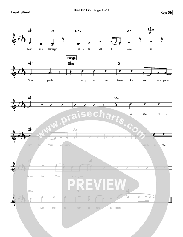 Soul On Fire Lead Sheet (Third Day)